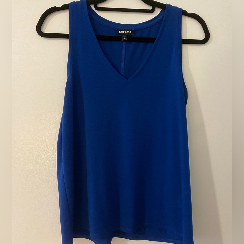Royal Blue Express Relaxed V-Neck Tank